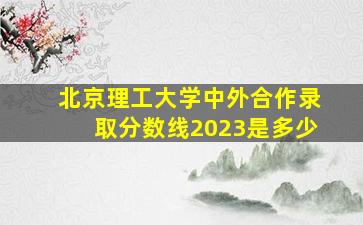 北京理工大学中外合作录取分数线2023是多少