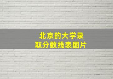 北京的大学录取分数线表图片