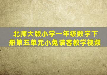 北师大版小学一年级数学下册第五单元小兔请客教学视频