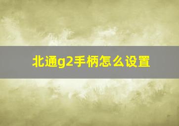 北通g2手柄怎么设置