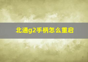 北通g2手柄怎么重启