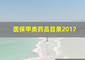 医保甲类药品目录2017