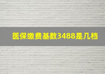 医保缴费基数3488是几档