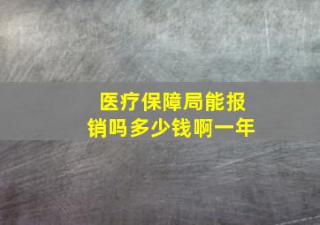 医疗保障局能报销吗多少钱啊一年