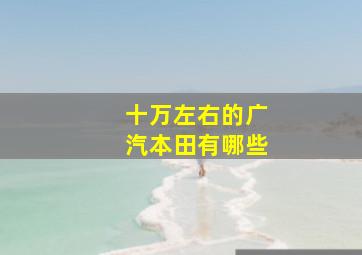 十万左右的广汽本田有哪些