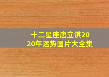 十二星座唐立淇2020年运势图片大全集