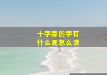 十字旁的字有什么呢怎么读