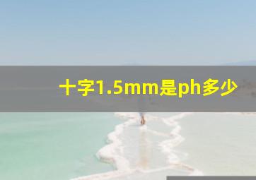 十字1.5mm是ph多少