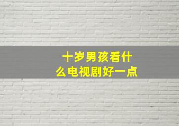 十岁男孩看什么电视剧好一点