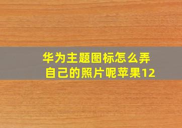 华为主题图标怎么弄自己的照片呢苹果12