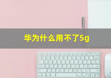 华为什么用不了5g