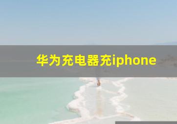 华为充电器充iphone