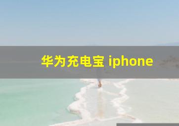 华为充电宝 iphone