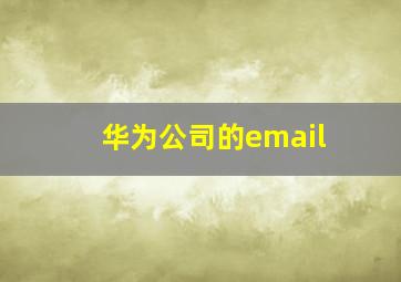 华为公司的email