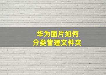 华为图片如何分类管理文件夹