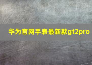 华为官网手表最新款gt2pro