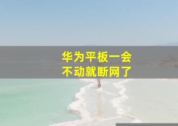 华为平板一会不动就断网了