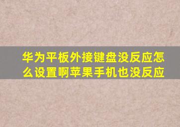 华为平板外接键盘没反应怎么设置啊苹果手机也没反应