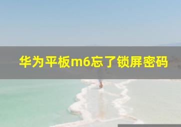 华为平板m6忘了锁屏密码