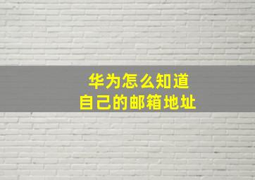 华为怎么知道自己的邮箱地址