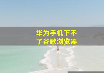 华为手机下不了谷歌浏览器