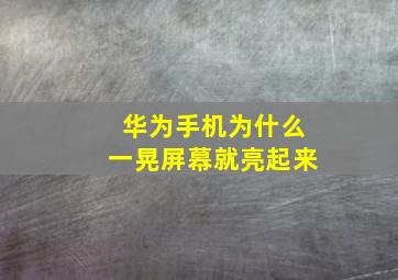 华为手机为什么一晃屏幕就亮起来