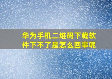 华为手机二维码下载软件下不了是怎么回事呢