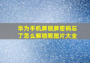 华为手机屏锁屏密码忘了怎么解锁呢图片大全