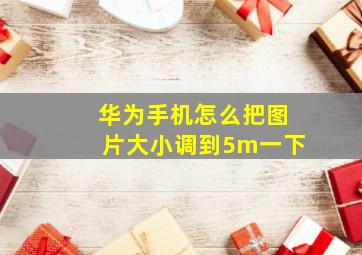 华为手机怎么把图片大小调到5m一下