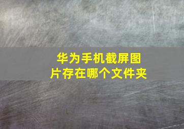 华为手机截屏图片存在哪个文件夹