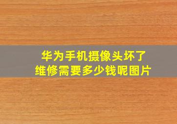 华为手机摄像头坏了维修需要多少钱呢图片