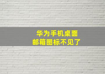 华为手机桌面邮箱图标不见了