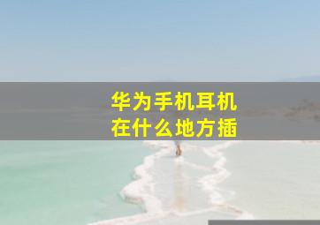 华为手机耳机在什么地方插