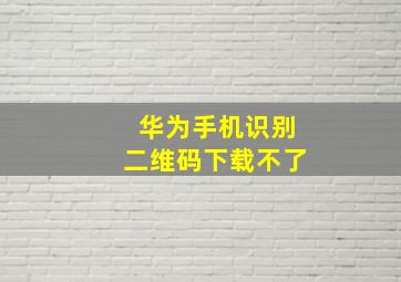 华为手机识别二维码下载不了