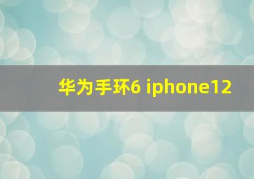 华为手环6 iphone12