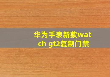 华为手表新款watch gt2复制门禁