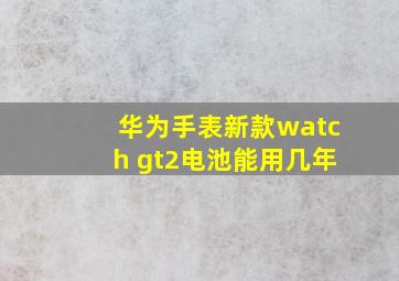 华为手表新款watch gt2电池能用几年