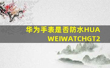 华为手表是否防水HUAWEIWATCHGT2