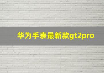 华为手表最新款gt2pro