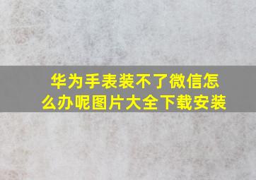 华为手表装不了微信怎么办呢图片大全下载安装