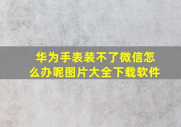 华为手表装不了微信怎么办呢图片大全下载软件