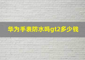 华为手表防水吗gt2多少钱