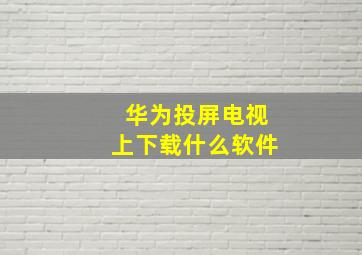 华为投屏电视上下载什么软件