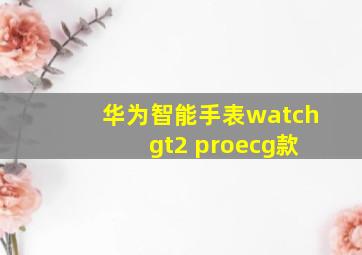 华为智能手表watch gt2 proecg款