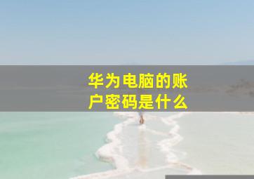 华为电脑的账户密码是什么