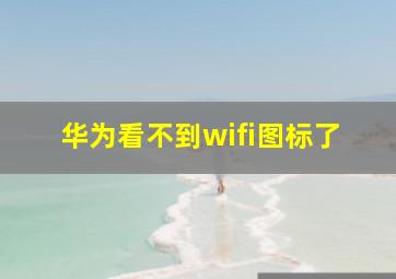 华为看不到wifi图标了