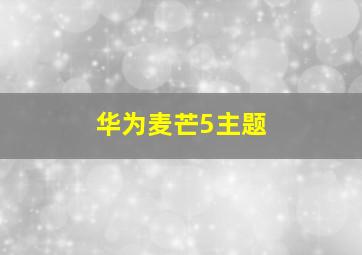 华为麦芒5主题