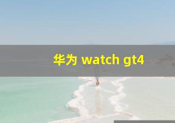 华为 watch gt4