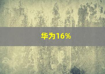 华为16%