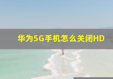 华为5G手机怎么关闭HD